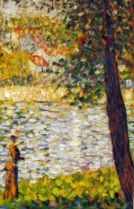 Seurat: Donna in riva alla Senna a Courbevoie